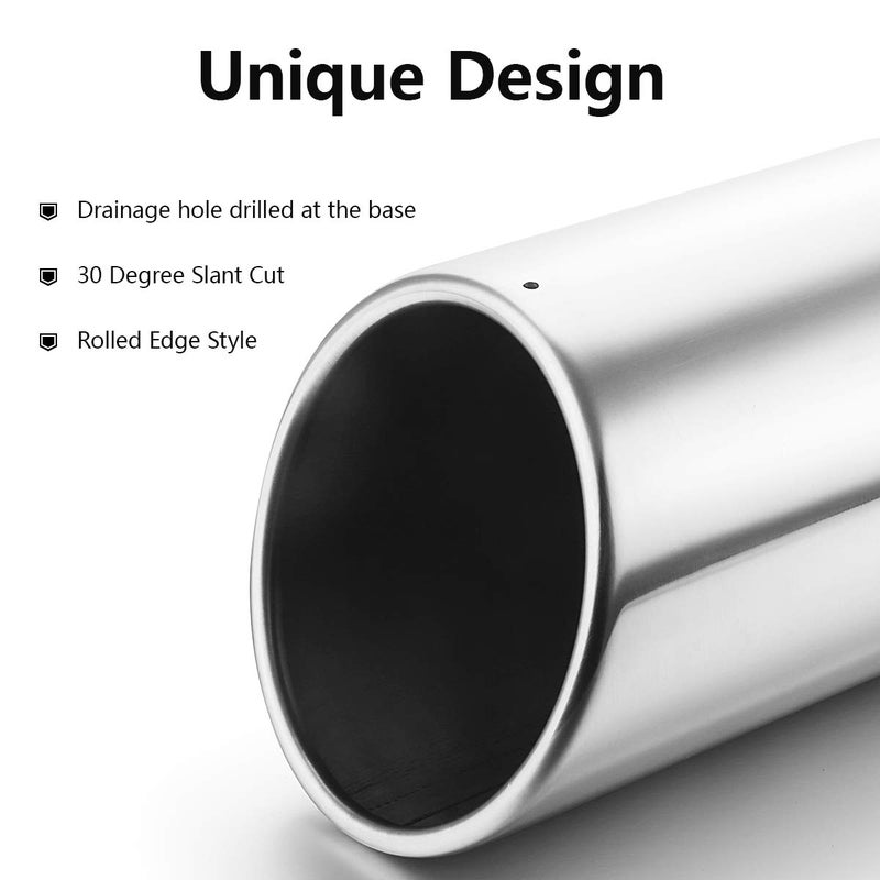 A-KARCK Exhaust Tip 3" Inlet to 5" Outlet, A-KARCK 12" Overall Length Polishing Bolt On Exhaust Tailpipe Tip Protect Tailpipe - Image 5